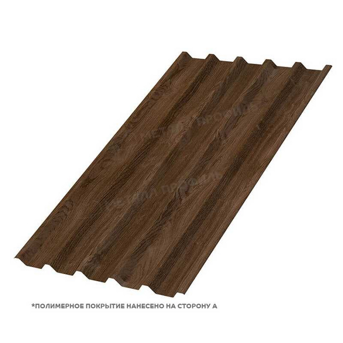 Профлист Металл Профиль С-44 ECOSTEEL® матовый 0,5 мм Мореный Дуб