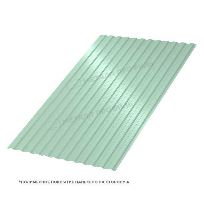 Профлист Металл Профиль МП-10 0,5 PURMAN® Tourmalin/Светло-зеленый металлик