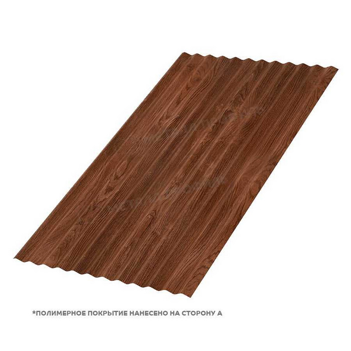 Профлист Металл Профиль МП-18 0,5 ECOSTEEL® Мореный Дуб