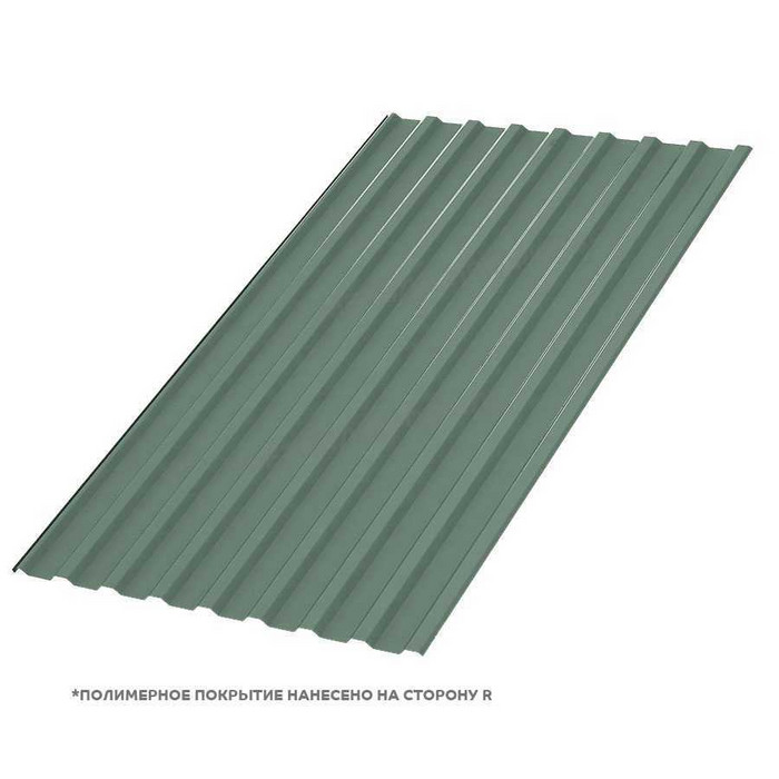 Профлист Металл Профиль МП-20 0,5 PURMAN® Tourmalin/Светло-зеленый металлик
