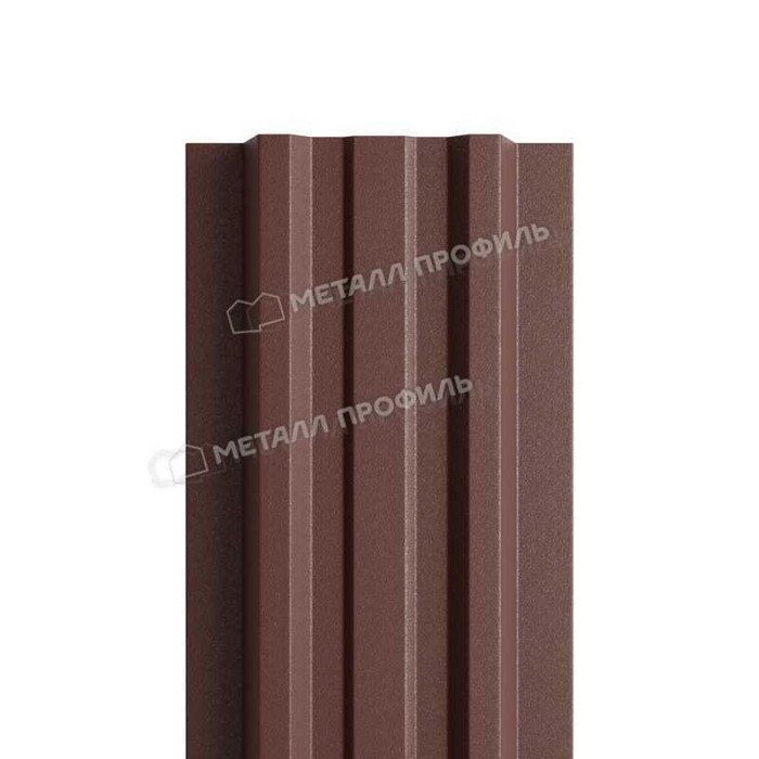 Штакетник Металл Профиль LАNE-T 0,45 VikingMP® RAL8017 Коричневый шоколад