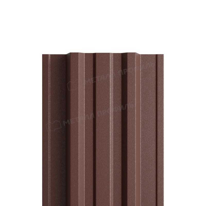 Штакетник Металл Профиль TRAPEZE-T 0,45 VikingMP® RAL8017 Коричневый шоколад
