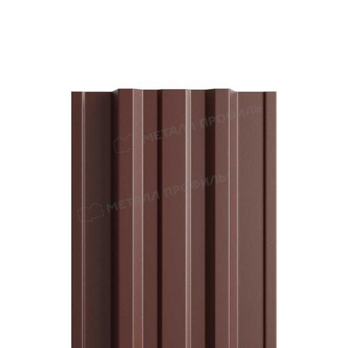 Штакетник Металл Профиль TRAPEZE-T 0,5 PURETAN® RAL8017 Коричневый шоколад