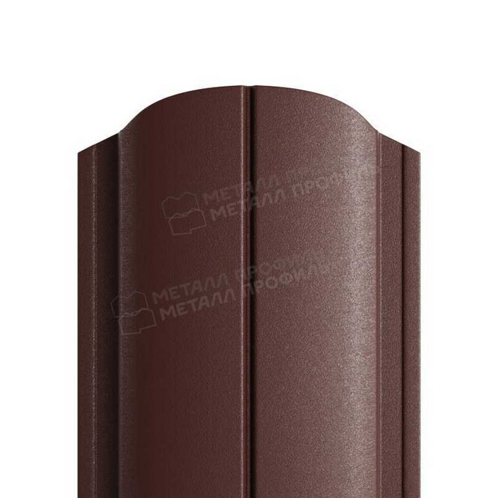 Штакетник Металл Профиль ELLIPSE-O 0,45 VikingMP® RAL8017 Коричневый шоколад двухсторонний