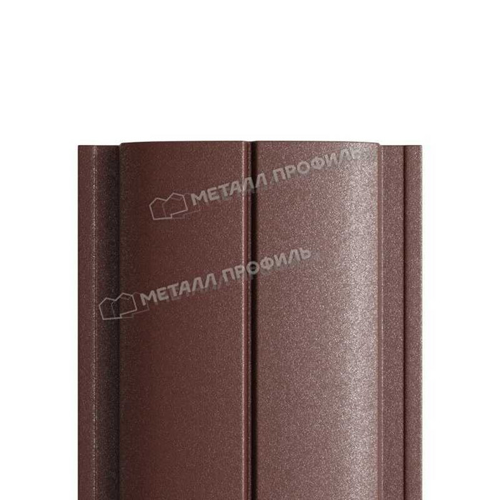 Штакетник Металл Профиль ELLIPSE-T 0,4 Полиэстер матовый двусторонний RAL8017 Коричневый шоколад двухсторонний